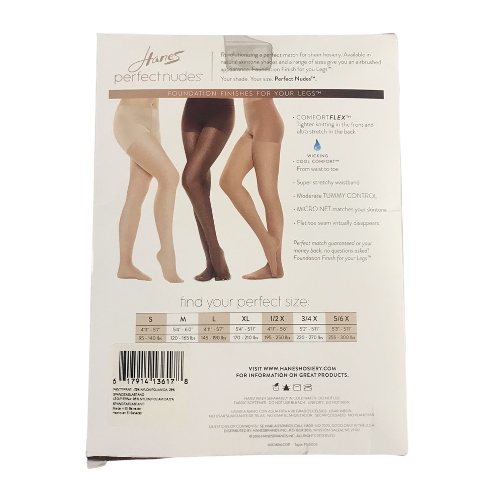 HANES Perfect Nudes Micro Wicking Size 3/4X NWT Color 3 New Opened Package - Picture 2 of 7